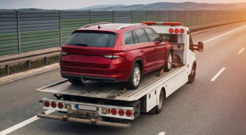 Guincho para carros em Sete Lagoas – carro sendo carregado em plataforma